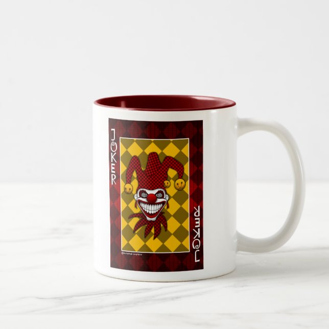 Caneca De Café Em Dois Tons Joker Card Mug (Direita)
