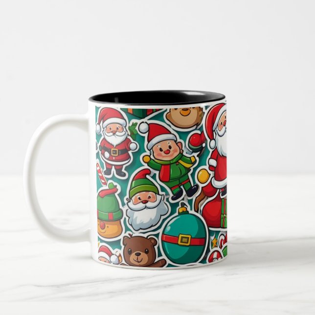 Caneca De Café Em Dois Tons Jolly Christmas Mug Chaos! (Esquerda)