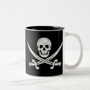 Caneca De Café Em Dois Tons Jolly Roger Skull