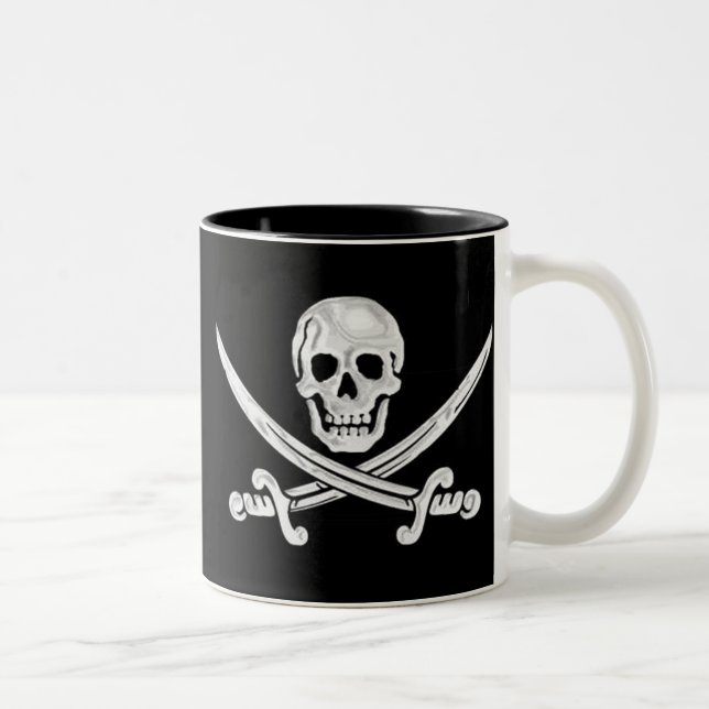 Caneca De Café Em Dois Tons Jolly Roger Skull (Direita)