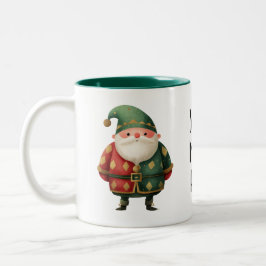 Caneca De Café Em Dois Tons Jolly Santa – Classic Christmas Cheer 