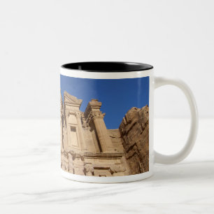 Caneca De Café Em Dois Tons Jordânia, Petra, O Mosteiro, Al Deir.