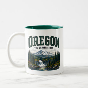 Caneca De Café Em Dois Tons Jornada pela Natureza do Oregon Pacífico