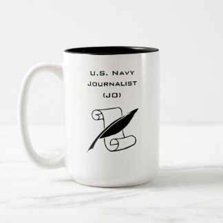 Caneca De Café Em Dois Tons Jornalista marinho, Mug De Dois Toneladas, 15 Oz