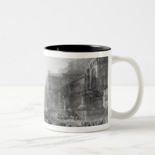 Caneca De Café Em Dois Tons Joseph Mallord William Turner   o embarque de