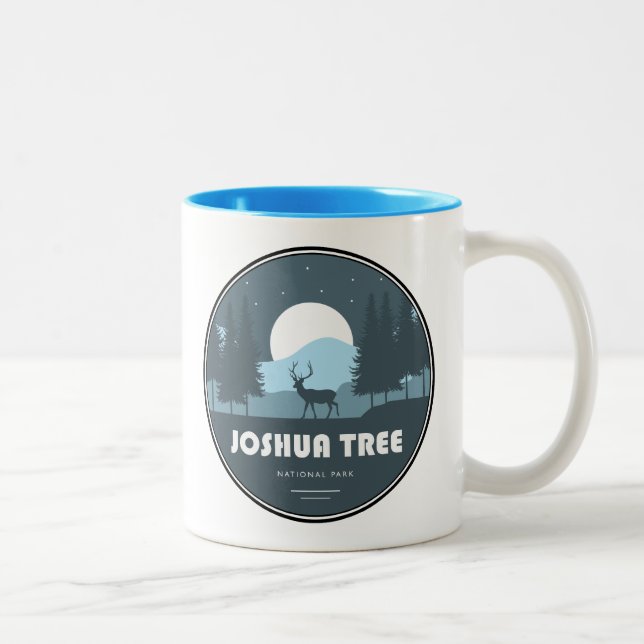 Caneca De Café Em Dois Tons Joshua Tree National Park Deer (Direita)
