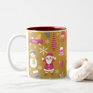 Caneca De Café Em Dois Tons Joy Natal Dourado