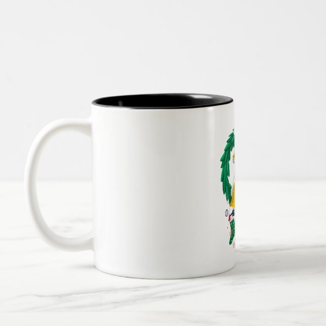 Caneca De Café Em Dois Tons joyeux noël  (Esquerda)