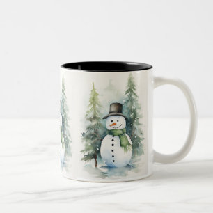 Caneca De Café Em Dois Tons Joyful Snowman