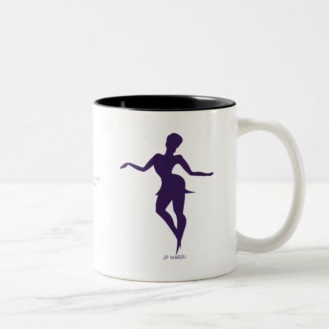 Caneca De Café Em Dois Tons JP MAROU Dancing the night Away coffee mug (Direita)