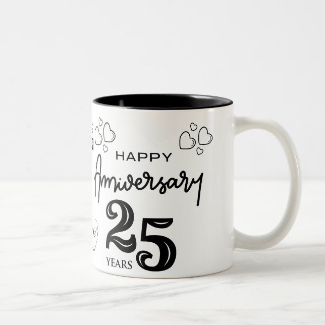 Caneca De Café Em Dois Tons jubileu prateado presente (Direita)