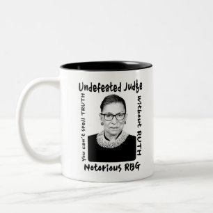 Caneca De Café Em Dois Tons Juíza Invicta Notória RBG