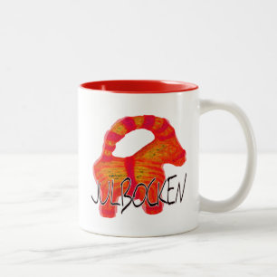 Caneca De Café Em Dois Tons Julbocken os presentes suecos da cabra de Yule