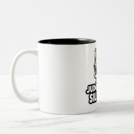 Caneca De Café Em Dois Tons Julgando Você Silenciosamente - Adesivo Fawn Frenc