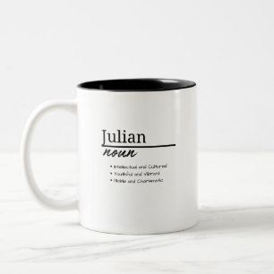Caneca De Café Em Dois Tons Julian, Boy Personalised Name Definition