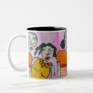 Caneca De Café Em Dois Tons Juntos: 11oz Mug