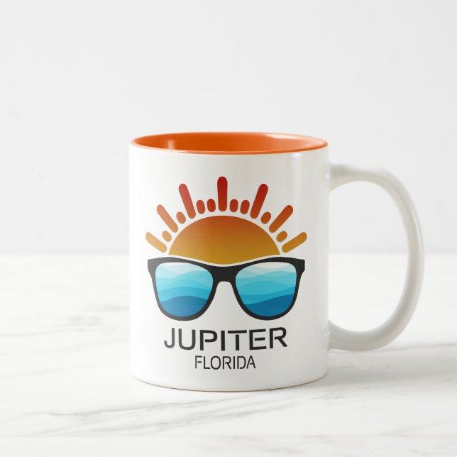 Caneca De Café Em Dois Tons Jupiter Florida Sunvidles (Direita)