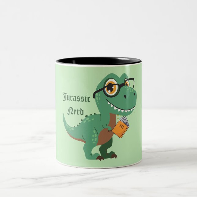 Caneca De Café Em Dois Tons Jurassic nerd (Centro)