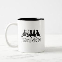 Caneca De Café Em Dois Tons Just One More Cat Parent