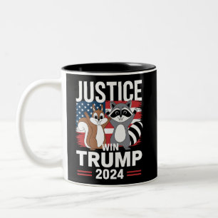 Caneca De Café Em Dois Tons Justiça Para Amendoim Vence Trump 2024