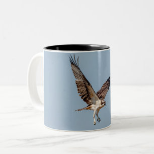 Caneca De Café Em Dois Tons Juvenil Osprey em voo
