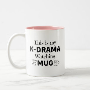 Caneca De Café Em Dois Tons K-Drama Assistindo Mug