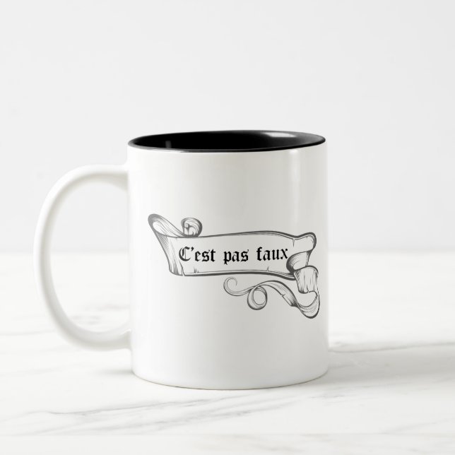 Caneca De Café Em Dois Tons Kaamelott não é falso (Esquerda)