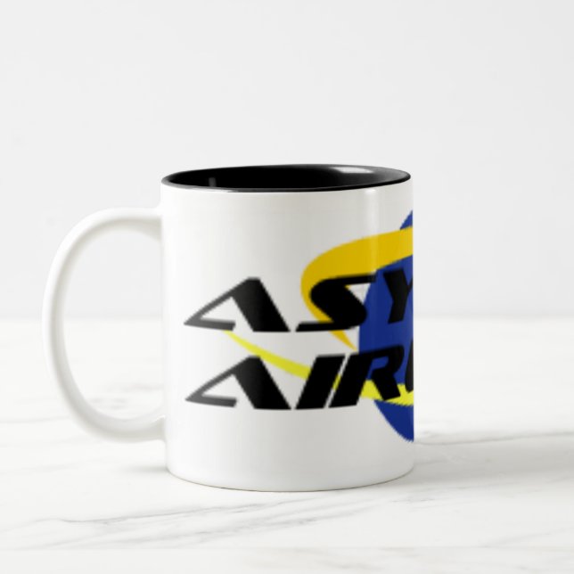 Caneca De Café Em Dois Tons Kaffekrus das linhas aéreas do asilo, stor (Esquerda)