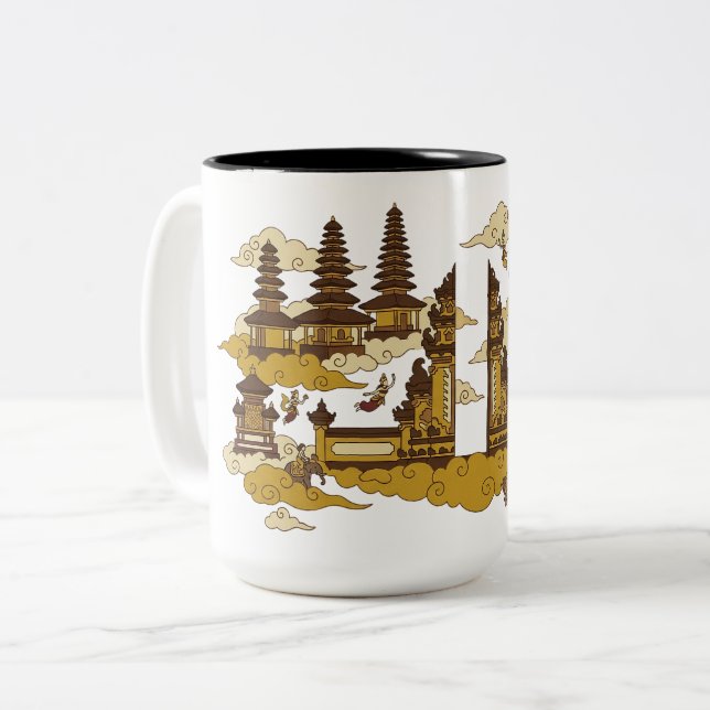 Caneca De Café Em Dois Tons Kahyangan/Céu (Frente Esquerda)