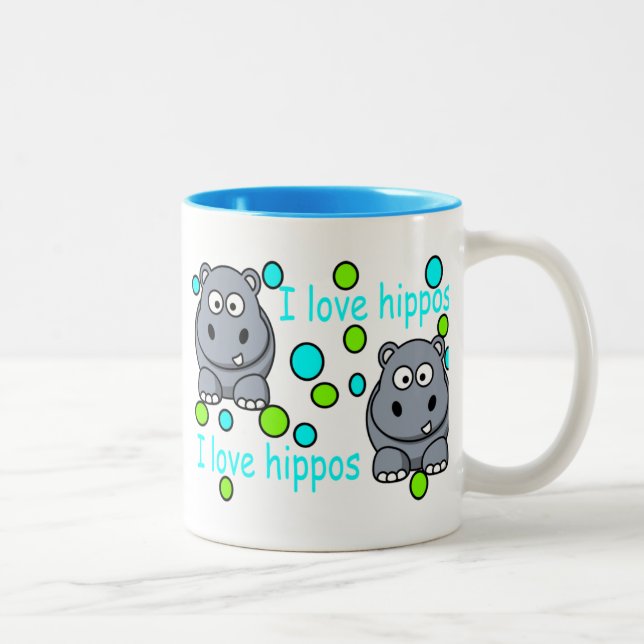 Caneca De Café Em Dois Tons kaili-s-incrível-hippo-hi (Direita)