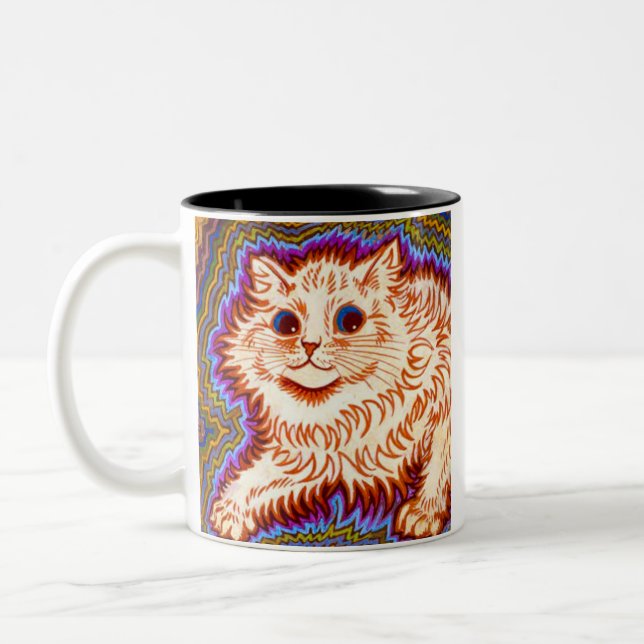 Caneca De Café Em Dois Tons Kaleidoscope Cat (Esquerda)