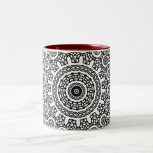 Caneca De Café Em Dois Tons Kaleidoscope Hibiscus