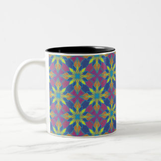 Caneca De Café Em Dois Tons Kaleidoscópio