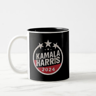 Caneca De Café Em Dois Tons Kamala Harris 2024 Para Presidente Retro Eleição