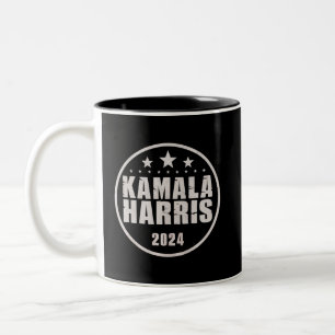 Caneca De Café Em Dois Tons Kamala Harris 2024 Para Presidente Retro Eleição