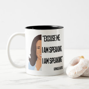 Caneca De Café Em Dois Tons Kamala Harris, estou falando