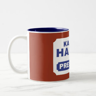 CANECA DE CAFÉ EM DOIS TONS KAMALA HARRIS PARA PRESIDENTE