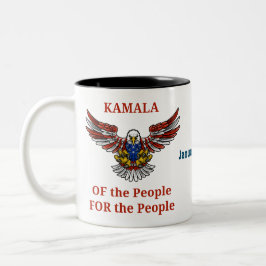 Caneca De Café Em Dois Tons KAMALA Harris Personalização Política Democrática
