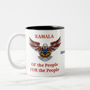 Caneca De Café Em Dois Tons KAMALA Harris Personalização Política Democrática