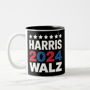 Caneca De Café Em Dois Tons Kamala Harris Walz Para Presidente Vice-Presidente