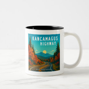 Caneca De Café Em Dois Tons Kancamagus Highway New Hampshire Sunset