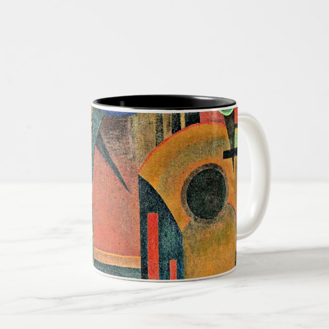 Caneca De Café Em Dois Tons Kandinsky - Silêncio Marrom (Frente Esquerda)
