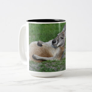 Caneca De Café Em Dois Tons Kangaroo de costas