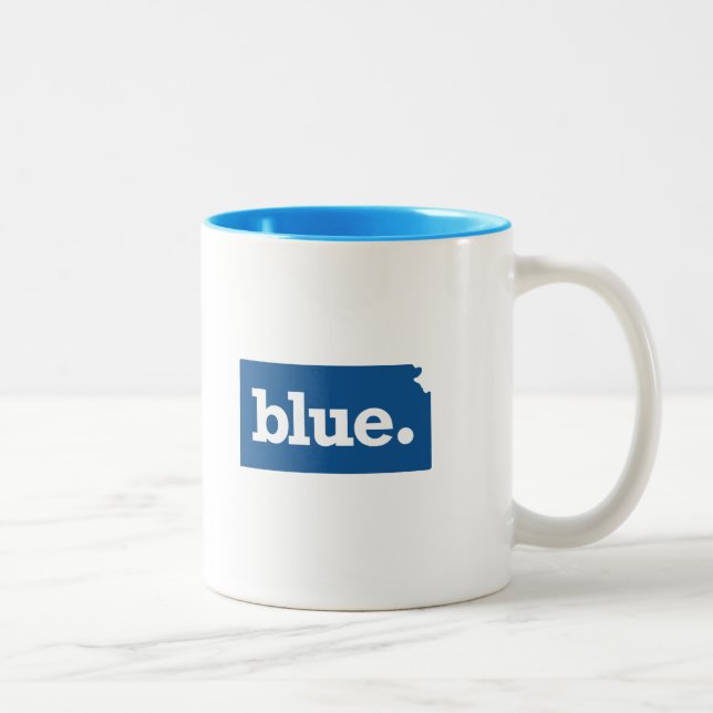 CANECA DE CAFÉ EM DOIS TONS KANSAS BLUE STATE (Direita)