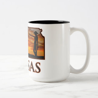 Caneca De Café Em Dois Tons Kansas Cowgirl