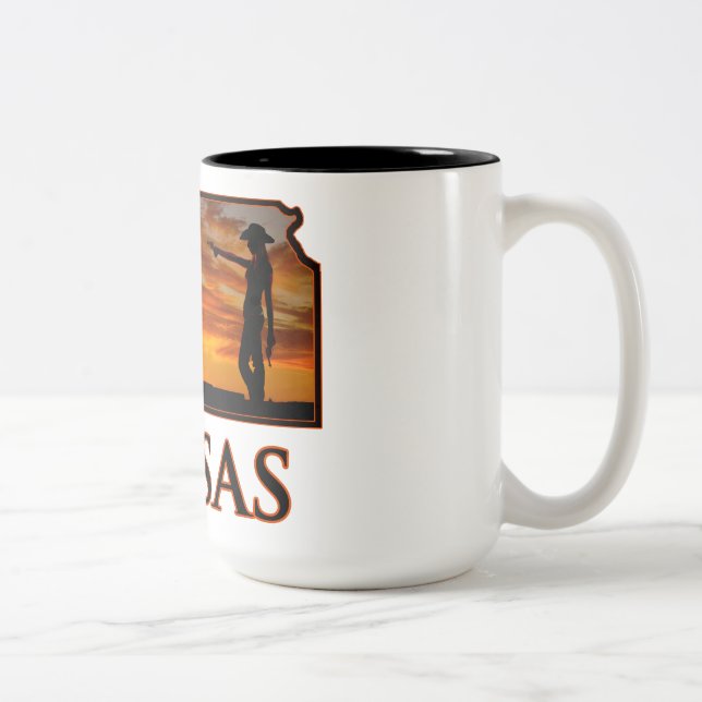 Caneca De Café Em Dois Tons Kansas Cowgirl (Direita)
