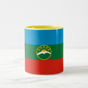 Caneca De Café Em Dois Tons Karachay Cherkessia Flag