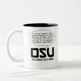 Caneca De Café Em Dois Tons Karate Osu Shotokan Kata Ultimate Utility Word
