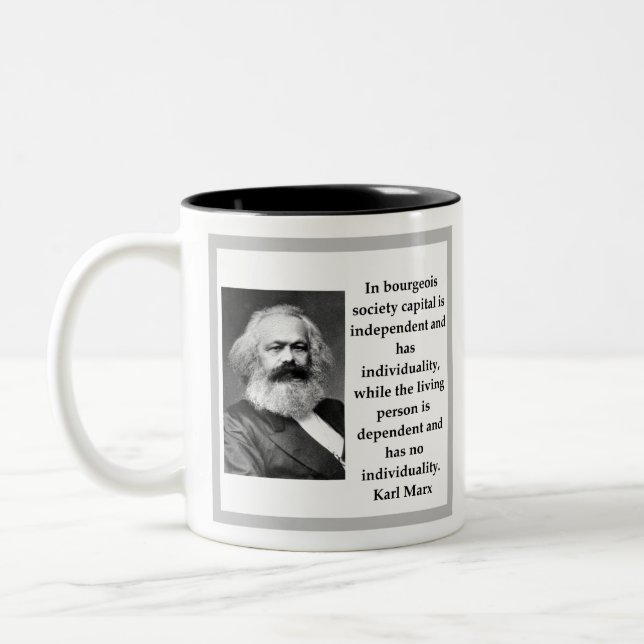 Caneca De Café Em Dois Tons Karl Marx (Esquerda)