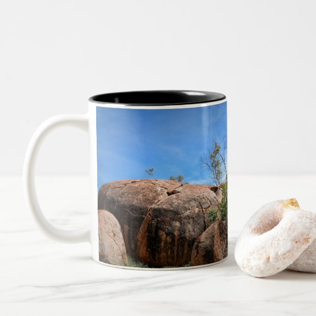 Caneca De Café Em Dois Tons Karlu Karlu "Mármores do Diabo" (Com Donut)